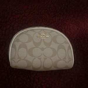 Coach signature Dome cosmetics case with gold hardware